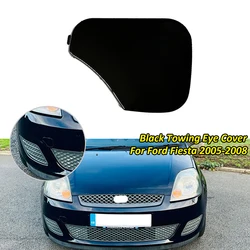 1pc Black Front Bumper Towing Eye Cover Cap Plastic Car Accessories  #1375861 Fit For Ford Fiesta MK6 2005-2008 2007 2006