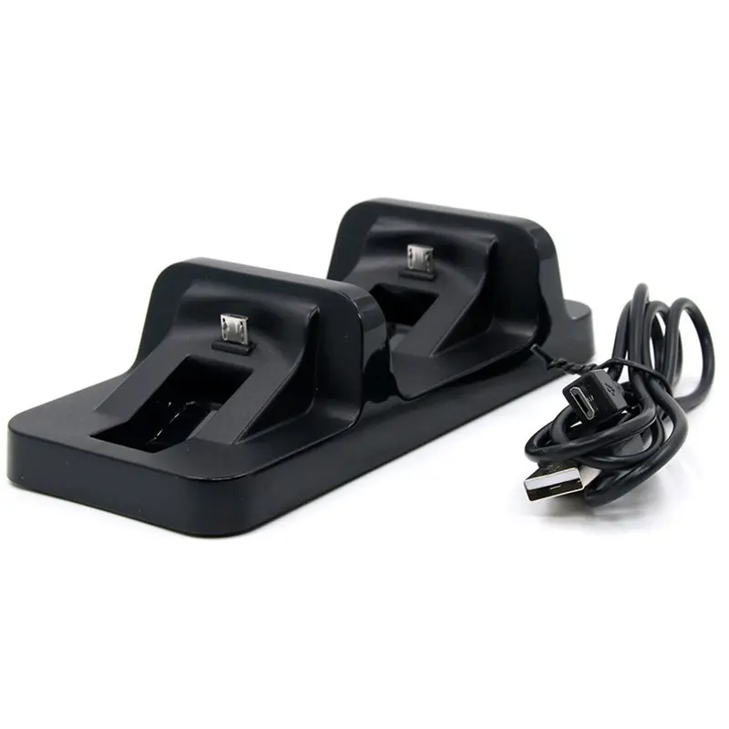 ABGI Dock for PS4 Controller, Dual USB Charge Dock Station for Sony for Playstation 4 Game Gamepad, Charging Stand with Cable