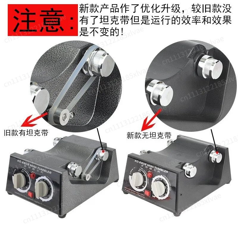 KT-6808 Rotary Tumbler Polishing Machine Mini Barrel Grinder For Gold Silver Jewelry Surface Polishing