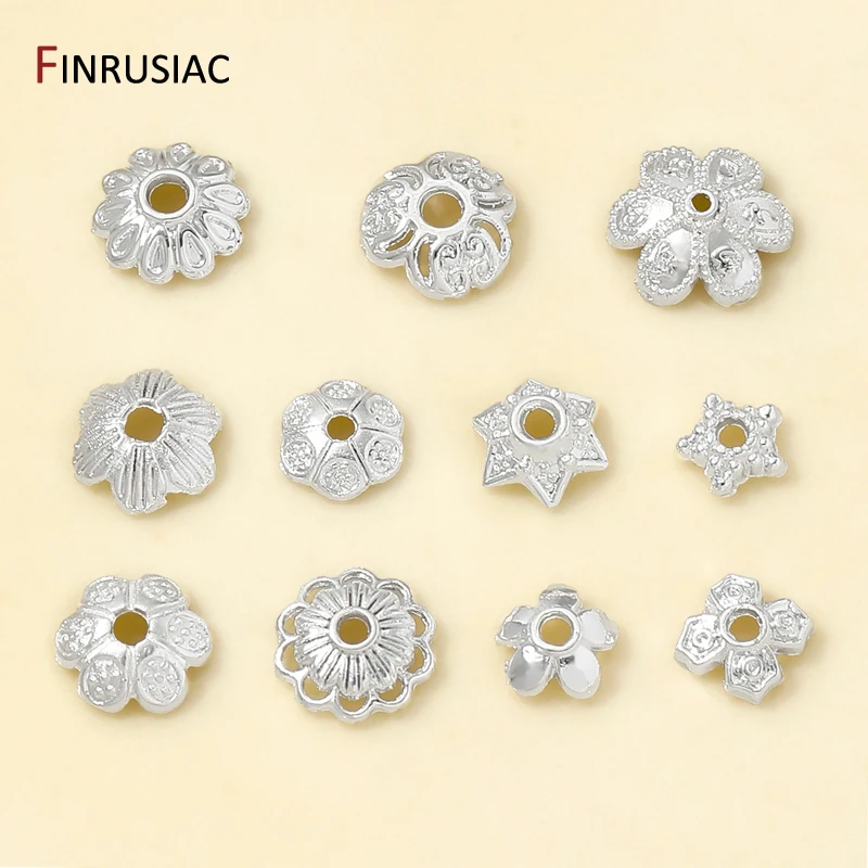 14K Gold Plated Brass Round Flower Bead Caps,End Caps For Jewelry,DIY Bracelet Necklace Making Accessories,Supplies For Jewelry view 5