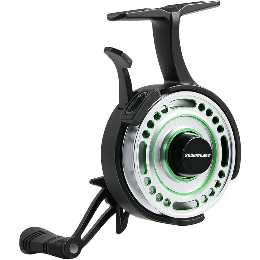 

Inline Ice Fishing Reel, CNC-machined Aluminum Spool with 2.8:1 Gear Ratio Inline Ice Reel, Innovative Structure Design Ice Gear