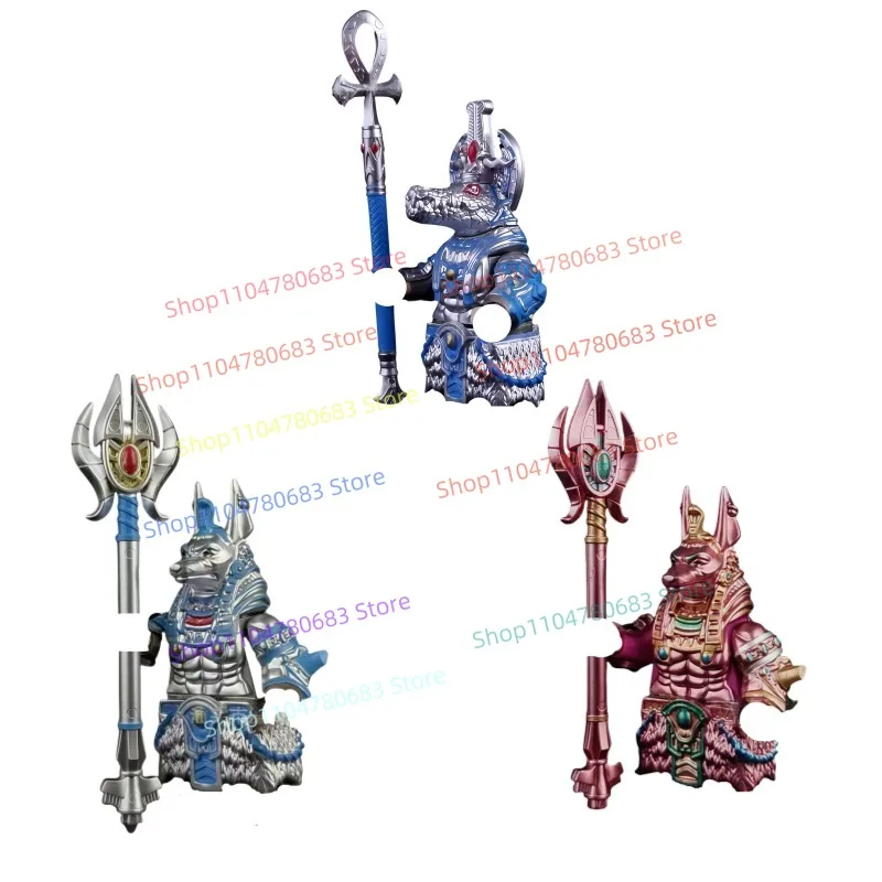 

New MOC Building Blocks Anubis Reaper Crocodile Mini Figure Cartoon Assembly Model Ornaments Toys Children's Gift Collection