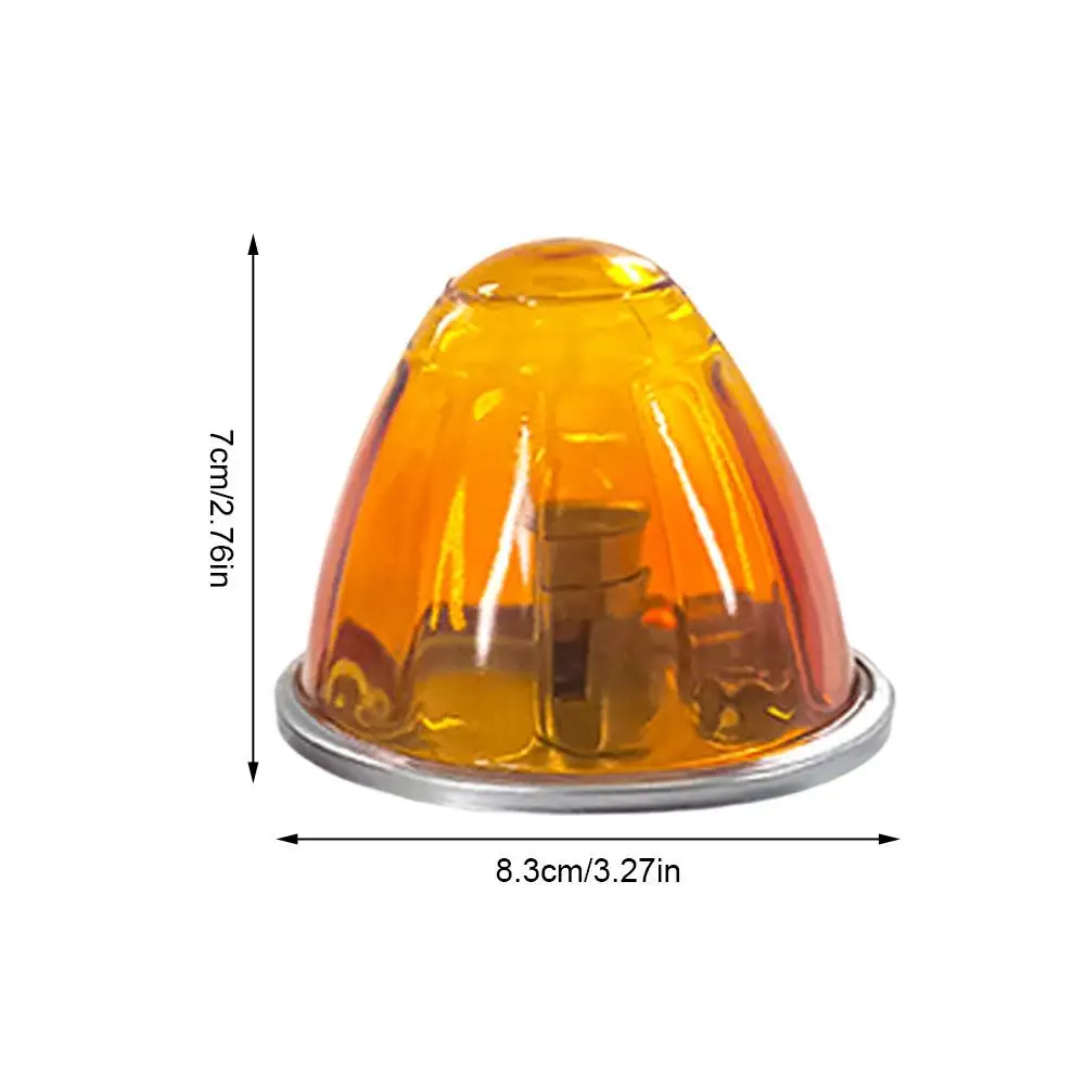 1/2 قطعة مصباح إشارة LED لرأس السيارة متعدد الألوان أضواء عدسة زجاجية عمر طويل ضوء جانبي للشاحنة منخفض الطاقة ﻿
