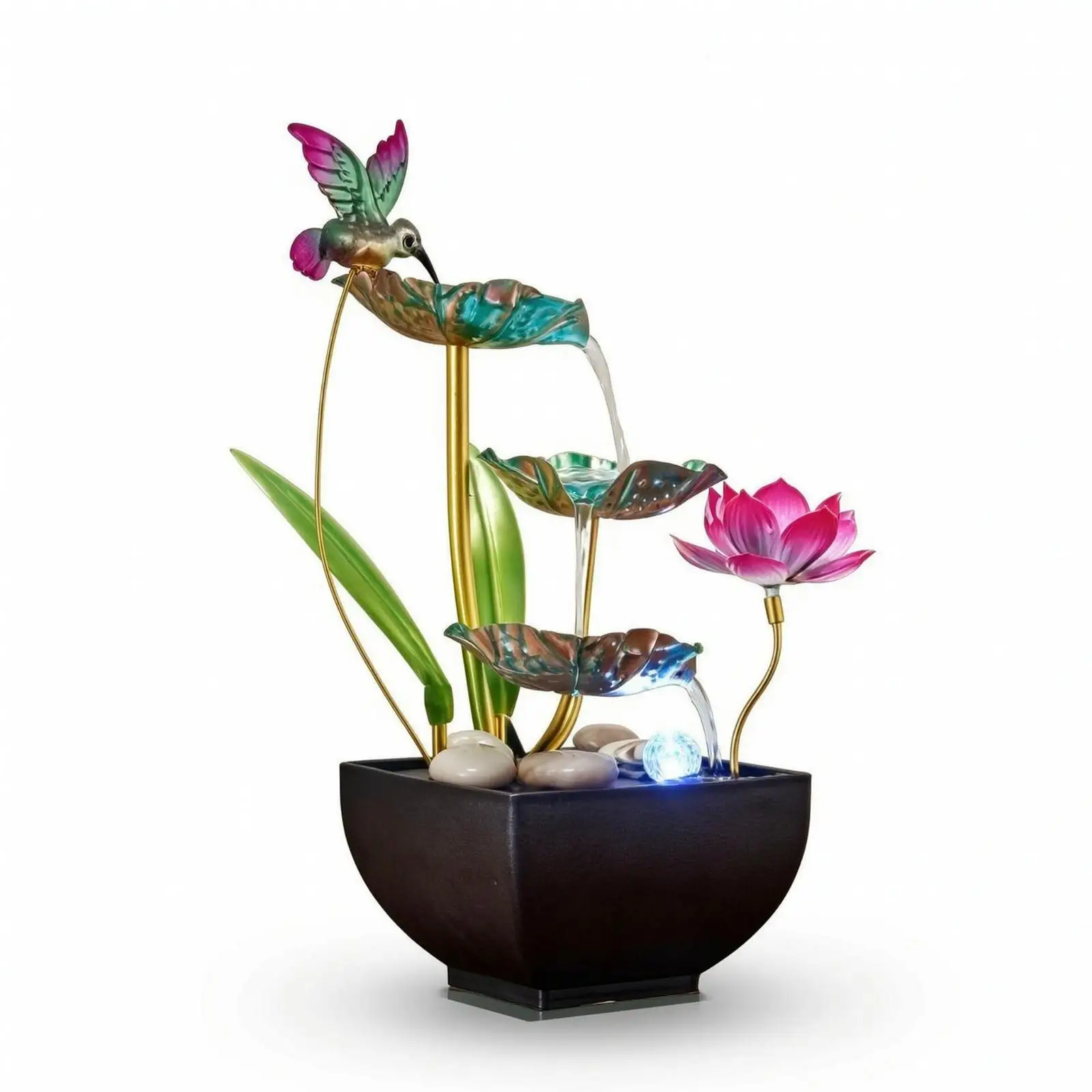 Tabletop Water Water Feature Decorative Tabletop Water Feature Compact for Living Room, Office, Entryway