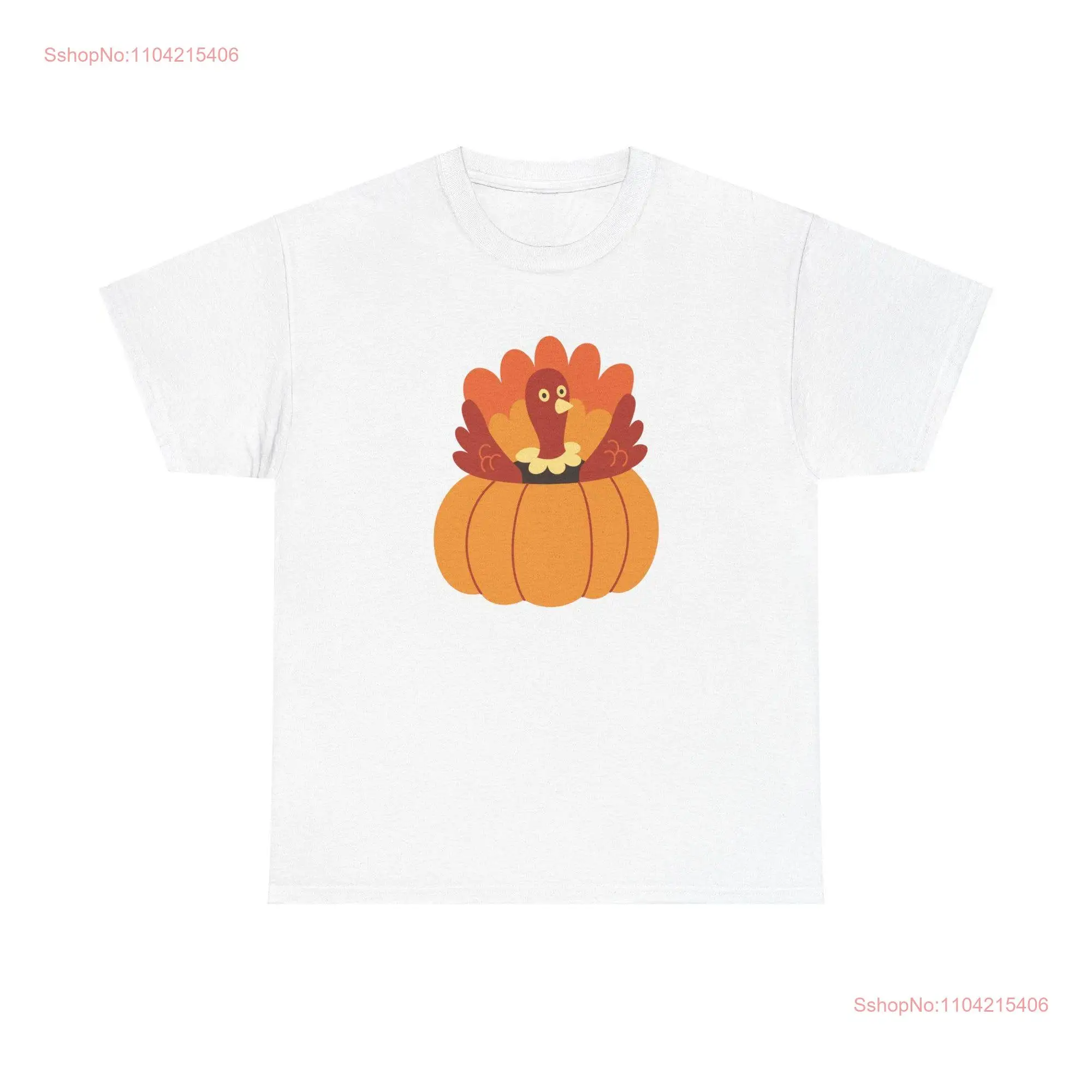 Cute Turkey Pumpkin T Shirt fall autumn november october thanksgiving long or short sleeves