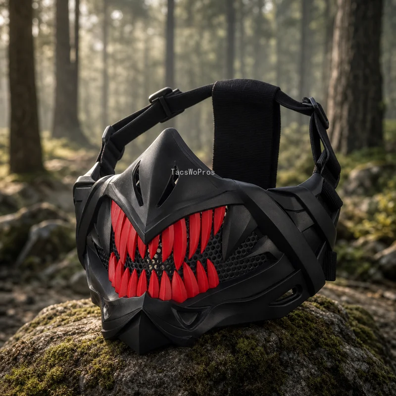 

Tactical CS Airsoft Mask Paintball Steel Mesh Protective Half Masks Outdoor Shooting Hunting Wargame Halloween Cosplay Props