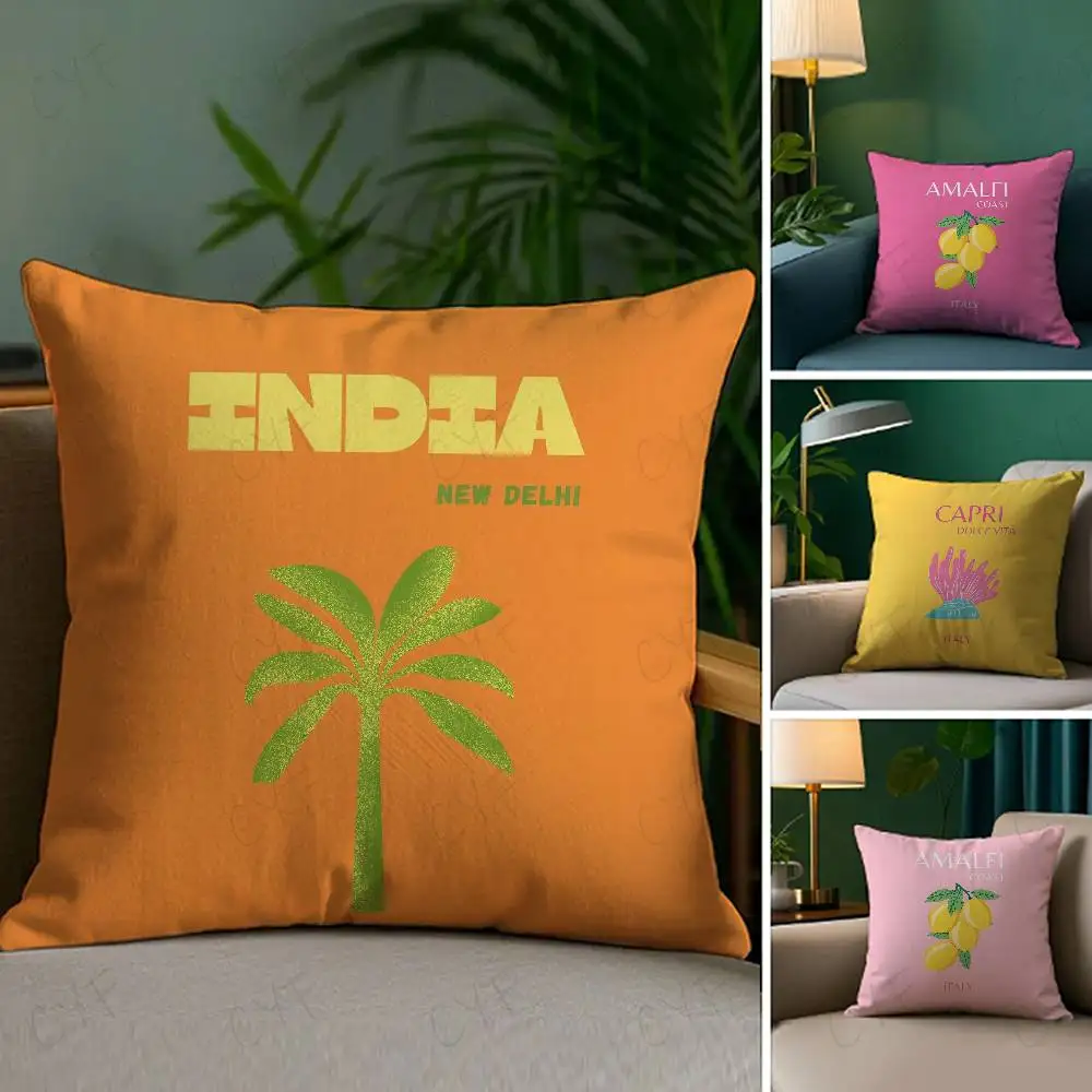 

Anime Summer Travel Series Pillow Case Custom Printed Brushed Fleece Pillow, Baby Skin-Touch, Eco-Friendly Dye-Sublimation Cushi