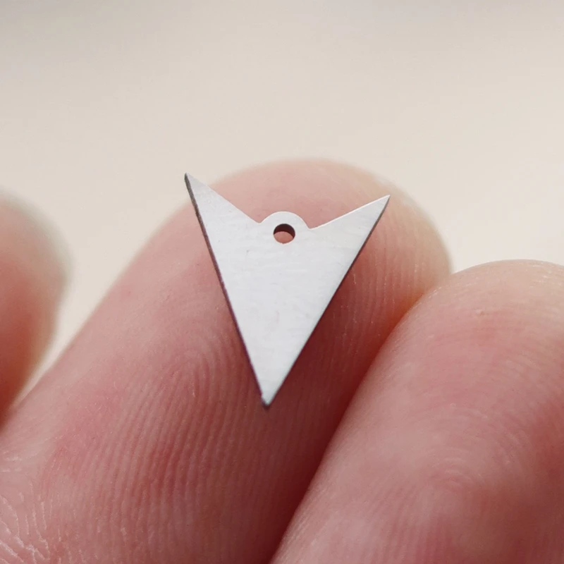 3pcs Chevron Triangle Charms for Jewelry Making Accessories Minimalist Tiny Stainless Steel Pendant diy Earrings Bracelets Craft