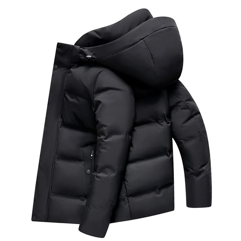 Down Jacket Men Winter Hooded 2024 New Brand Casual Thick Warm White Duck Down Coat Men Black Parkas Hight Quality Puffer Man