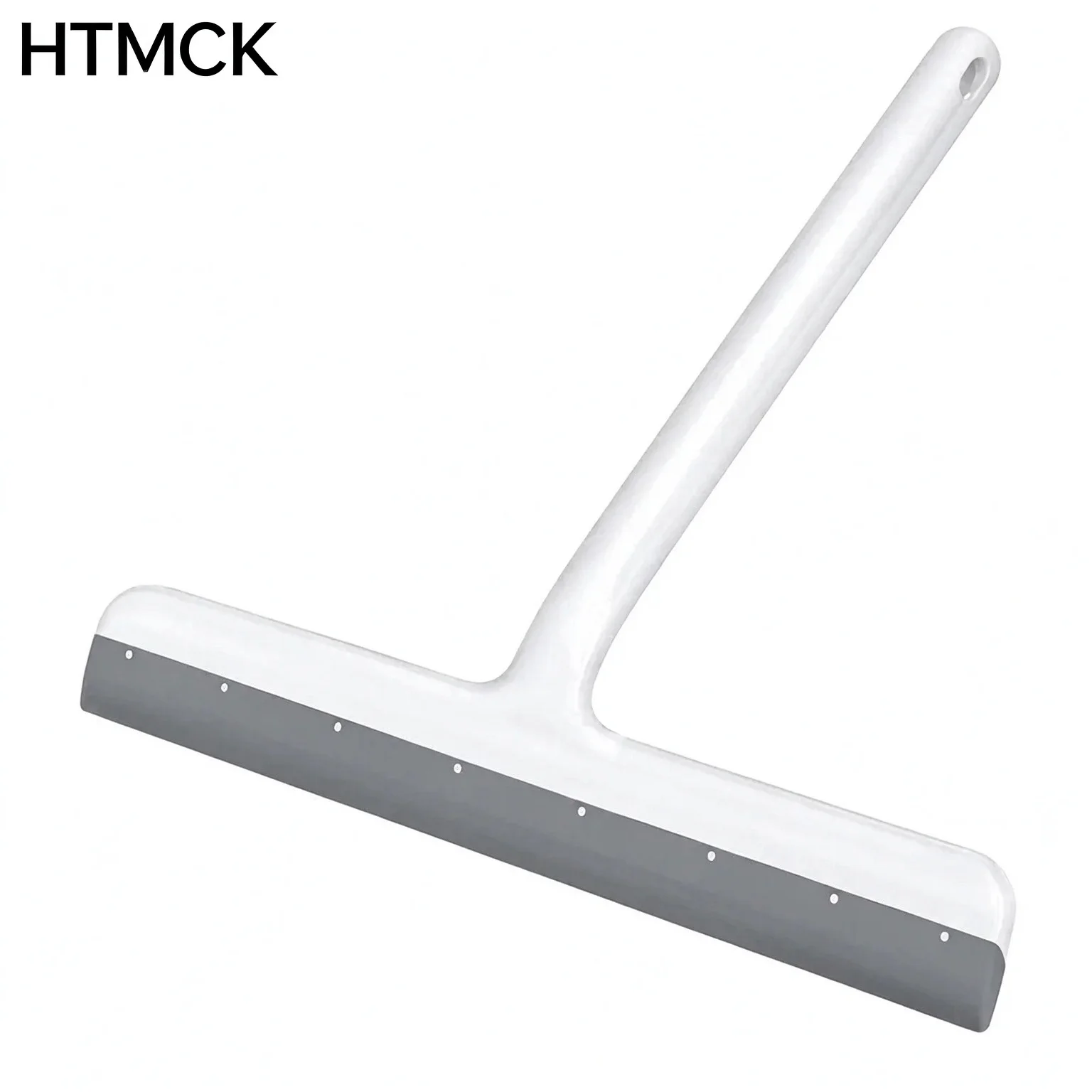 HTMCKSilicone Squeegee with Plastic Handle Dual Blade Streak Free Glass and Mirror Cleaner for Windows Bathroom Household Use