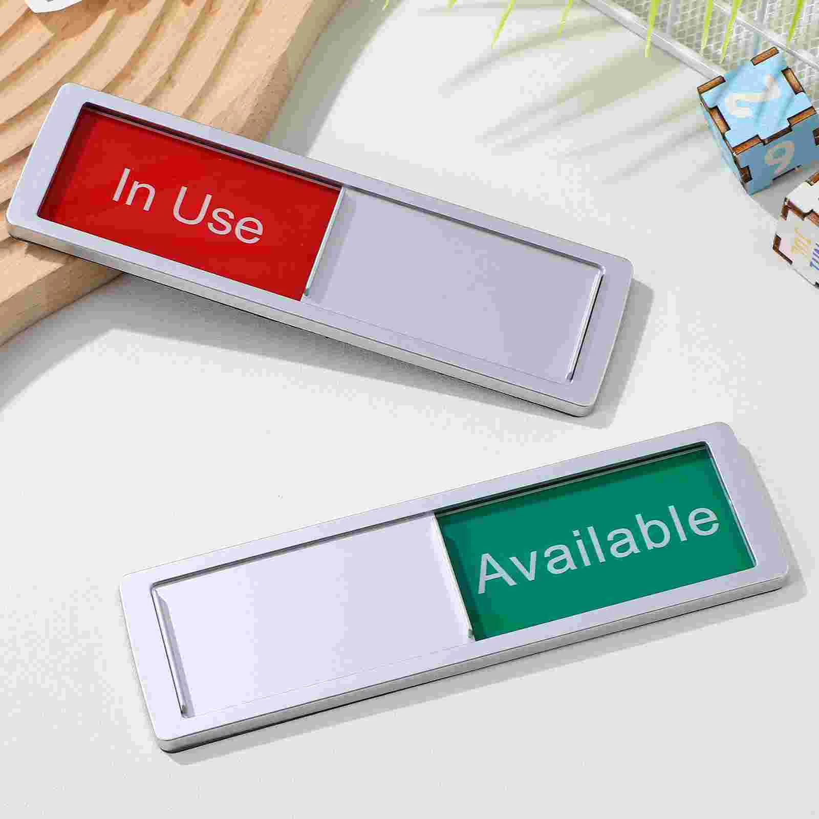 Use Sign Meeting Progress Door Indicator Slider Privacy Signs Occupied for The Bathroom Office Knobs Busy