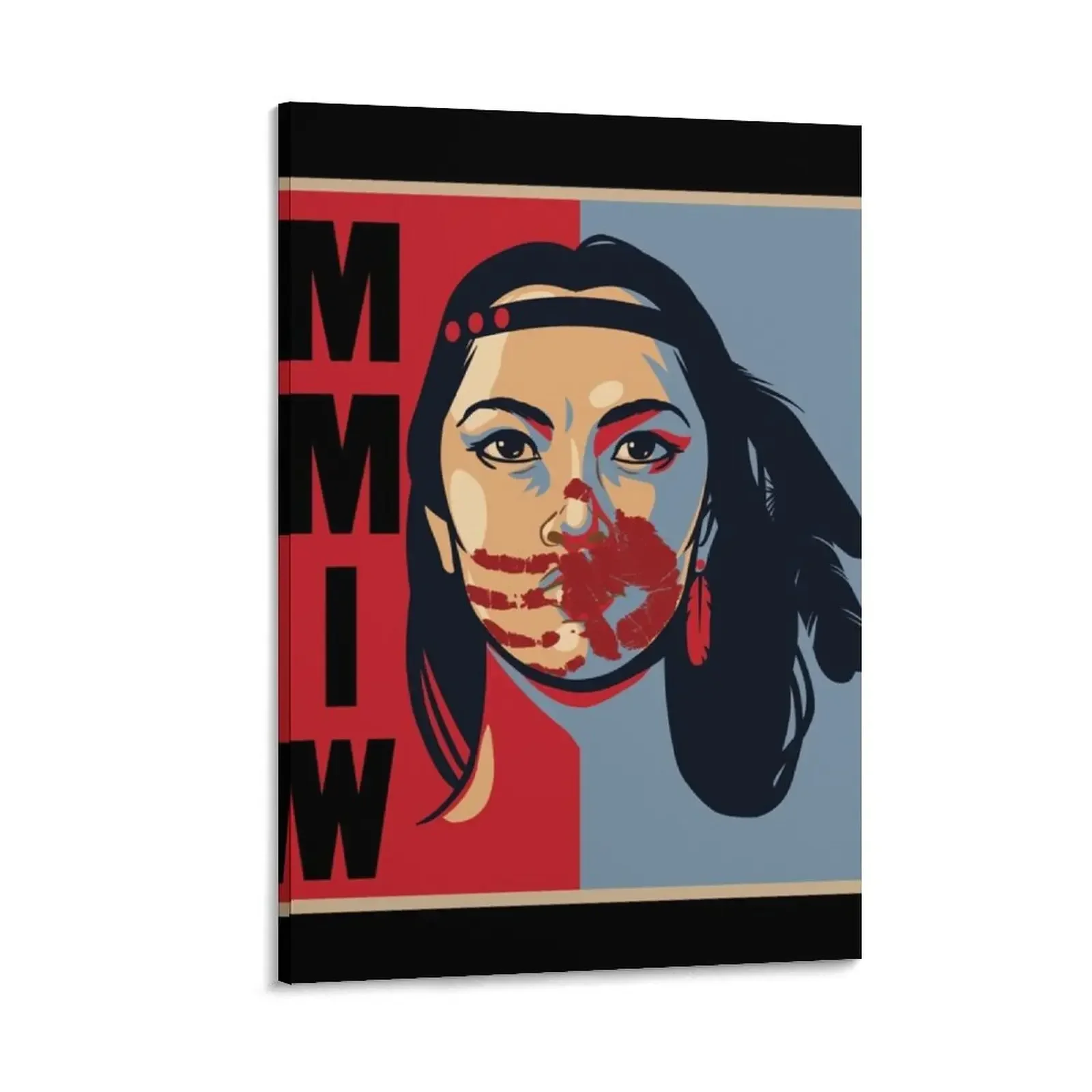 

MMIW Awareness Native American Woman Artwork For The Missing and Murdered Indigenous Women Canvas Painting