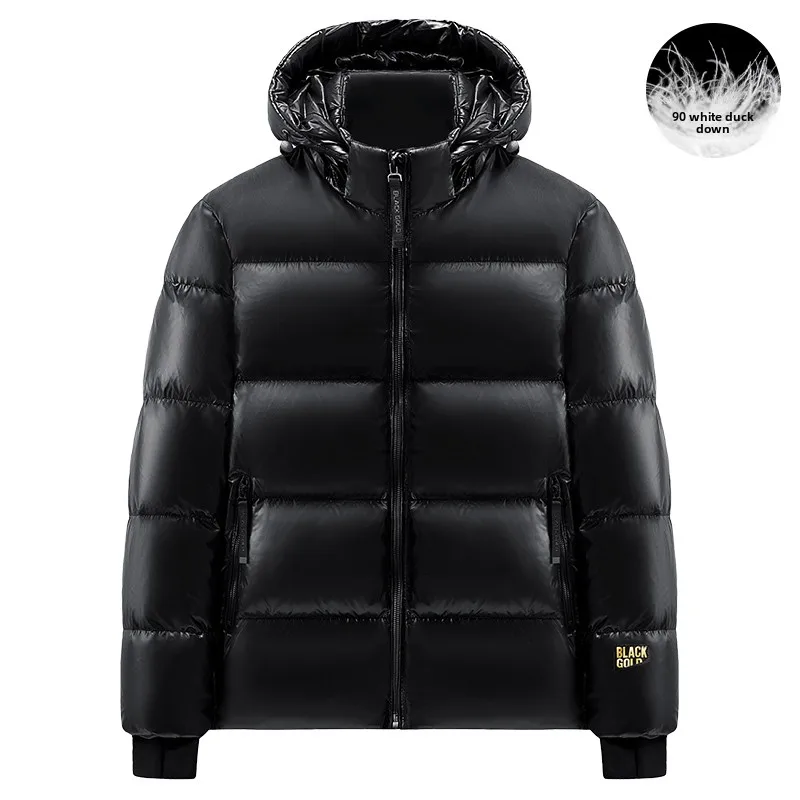 2024 Winter Hooded Black Gold High-end Puffer Jacket Fashion Jackets Coats Men's Clothing Doudoune Homme Ropa Hombre Chaquetas