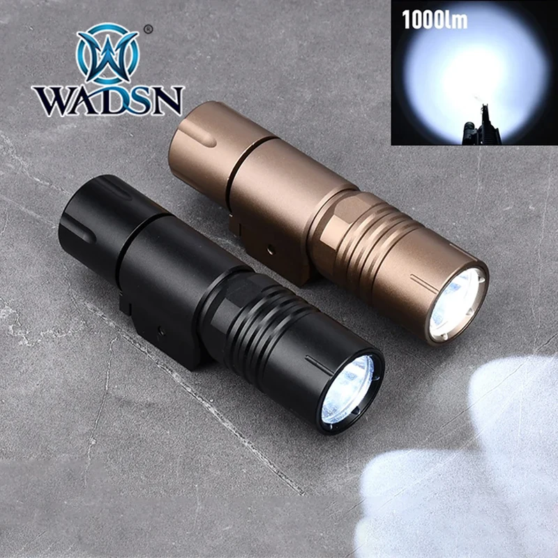 

WADSN Airsoft PLH-V2 PLHV2 Tactical Flashlight 1000 Lumens High Power PDW350 Pistol Mini Weapon Scout Light for 20mm Gun Rail