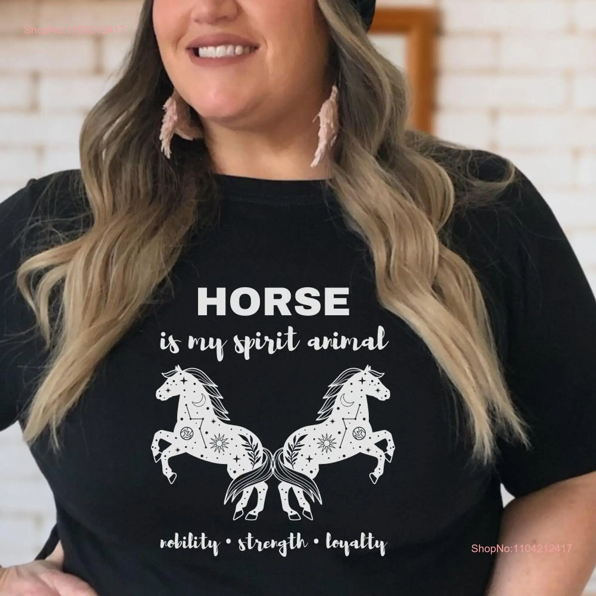 Horse T Shirt Spirit Animal Symbolism Power Shaman long or short sleeves