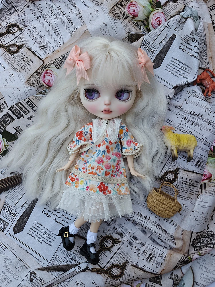 ICY DBS Blythe Butter Anime fur s Set, Outfts for Classic Style Costume, Cute Pink, Thorals, OB24, OB22, 4 Pcs Set