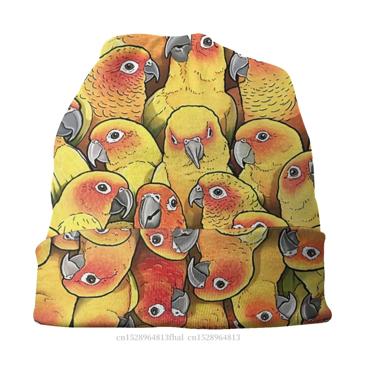 الشمس Conures بونيه أوم الشتاء Skullies بيني قبعة للرجال النساء الإبداعية القطن القبعات