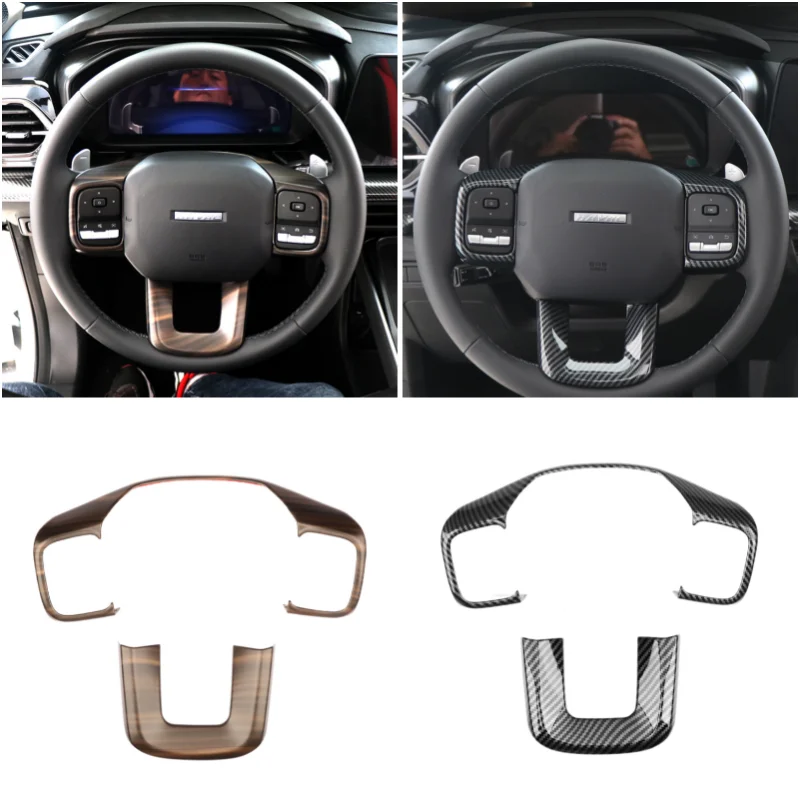 For Haval Dargo  2021 2022 2023 2024 Accessories Car Steering Wheel Sticker Frame Decoration Cover Trim Interior Styling