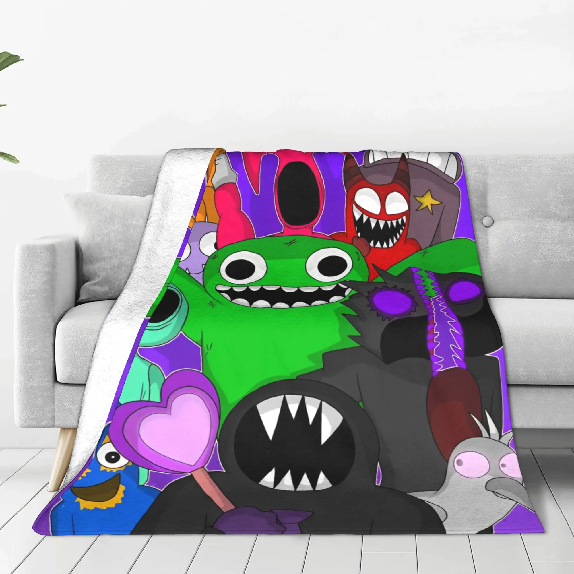 Garten of Banban لعبة الرعب بطانية مريحة لينة رمي البطانيات للأريكة 50x60 بوصة أحجام متعددة الفراش يلقي #1