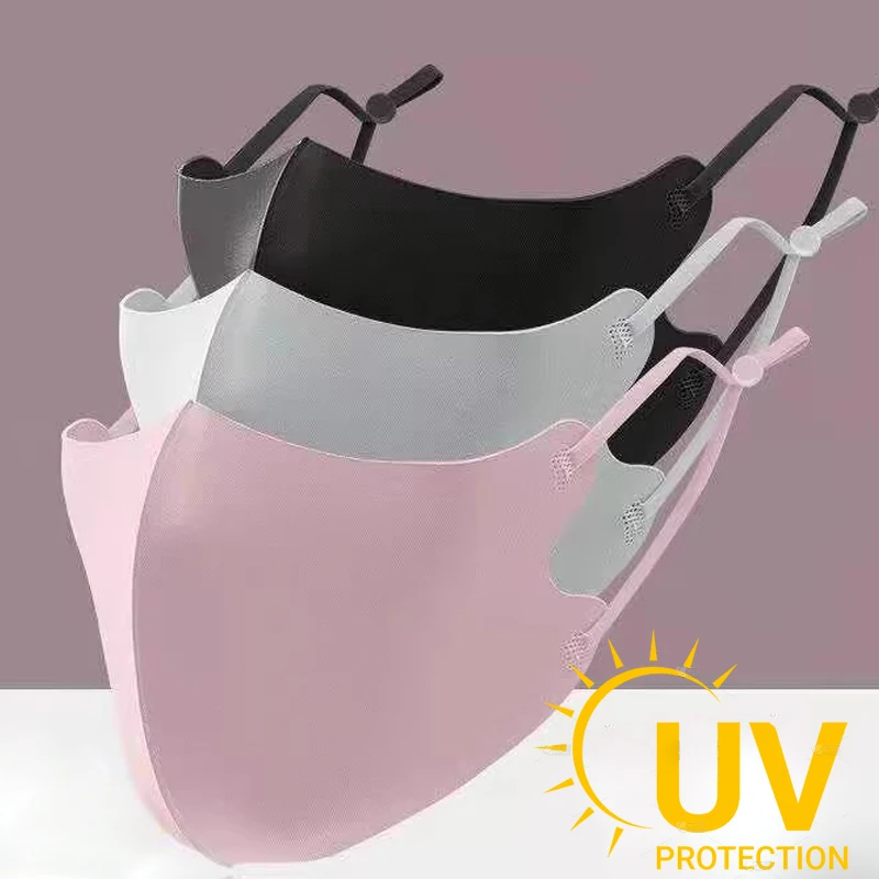 

Summer Sunscreen Traceless Mask for Women 3D Stereoscopic UV Protection Riding Breathable Ice Silk Thin Sunscreen Mask