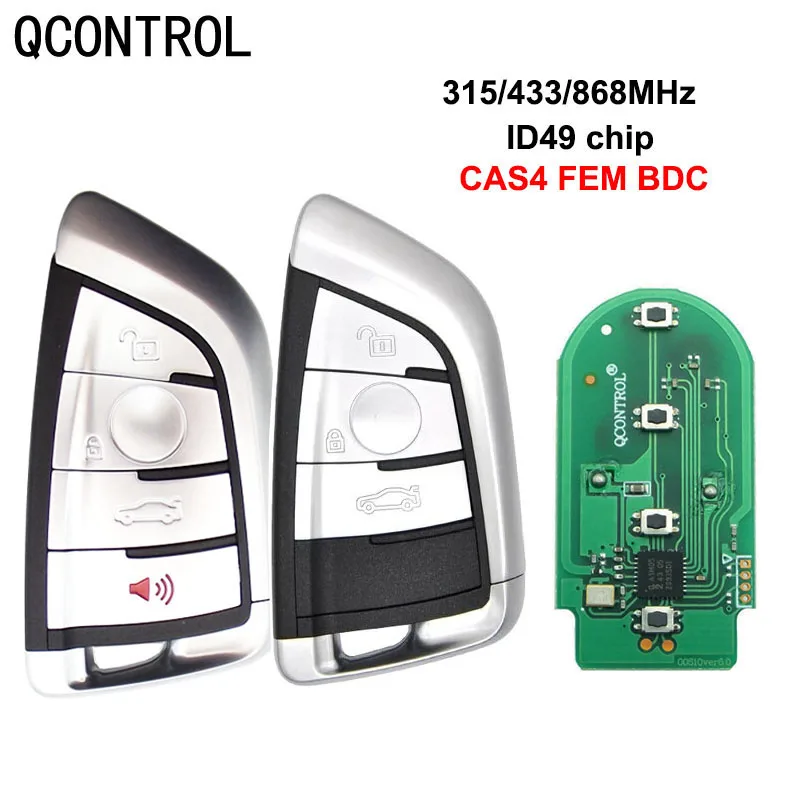 

QCONTROL 4 BT 315/433/868mhZ Smart Remote Car Key ID49 Chip for BMW F 5 7 X5 X6 2014 2015 2016 CAS4 CAS4 FEM Keyless Entry