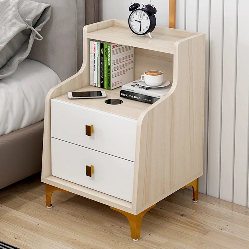 Open Cabinets Bedside Table Wood Night White Desk Drawer Cute Room Bed Cabinet Nordic Side Dresser Hanging Headboard Stand