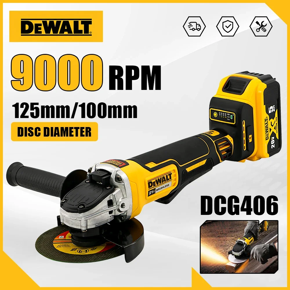 

DEWALT DCG406 Kit 20V Angle Grinder Brushless Maglev Metal Cutting Charging Angle Grinder No Battery