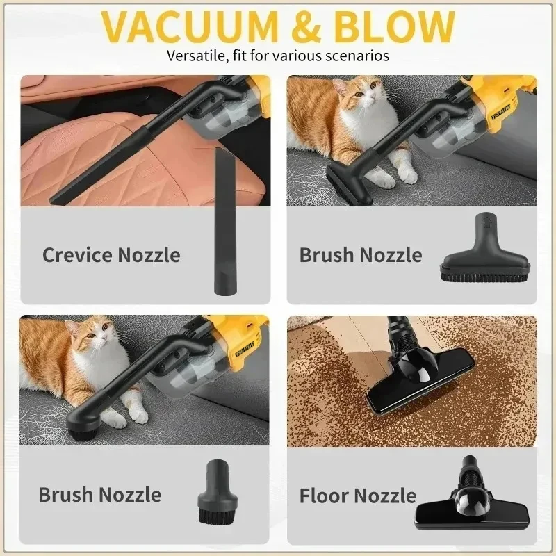 DCV501 Dry Handheld Vacuum Cleaner Portable Brushless Vehicle Mounted Floor Cleaner Household Power Tools  for Dewalt Battery
