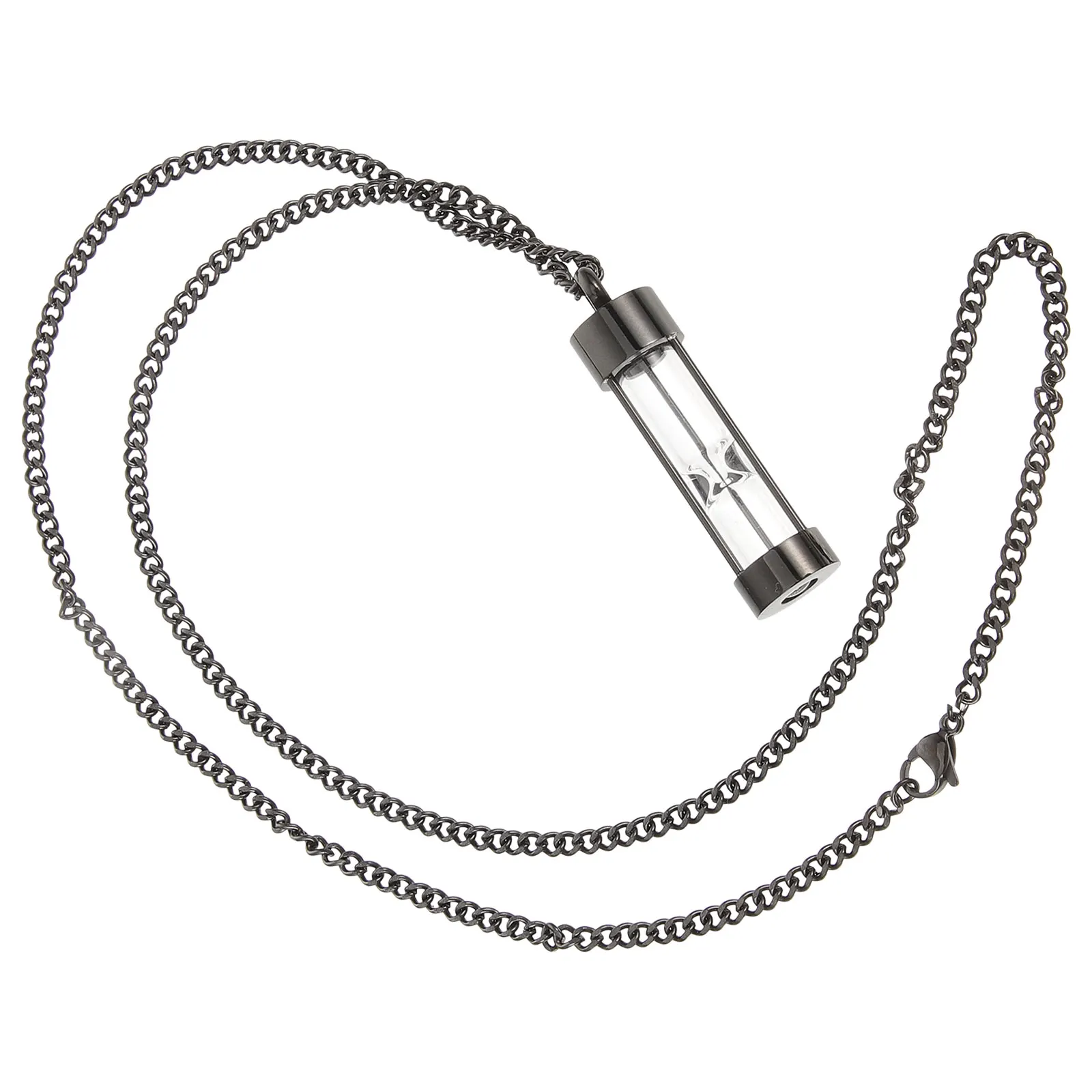 

Urn Pendant Necklace for Ashes Vial Keepsake Hourglass Titanium Steel Women Memorial Cremation Pet Human Ashes Storage Jewelry