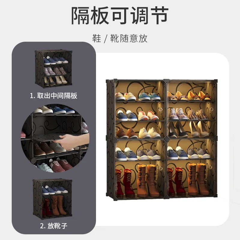 Transparent Dust-Proof Shoe Rack Multi-Layer Household Storage Box Removable Plastic Shoe Cabinet Simple Shoe Cabinet