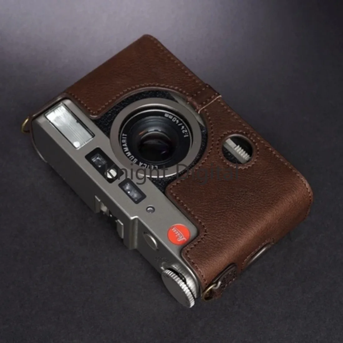 جلد البقر جلد طبيعي قاعدة جلدية واقية نصف حافظة ل Leica CM CM ZOOM حقيبة كاميرا حافظة شبه حافظة قاعدة شل يدوية الصنع