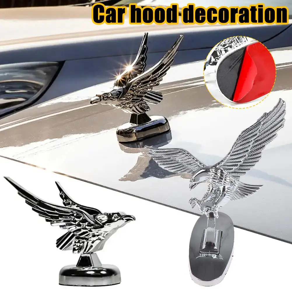

Car Hood Eagle Ornament Badge Auto Cover Emblem Modification Decoration Bonnet Accessories Front Resistance S0I3