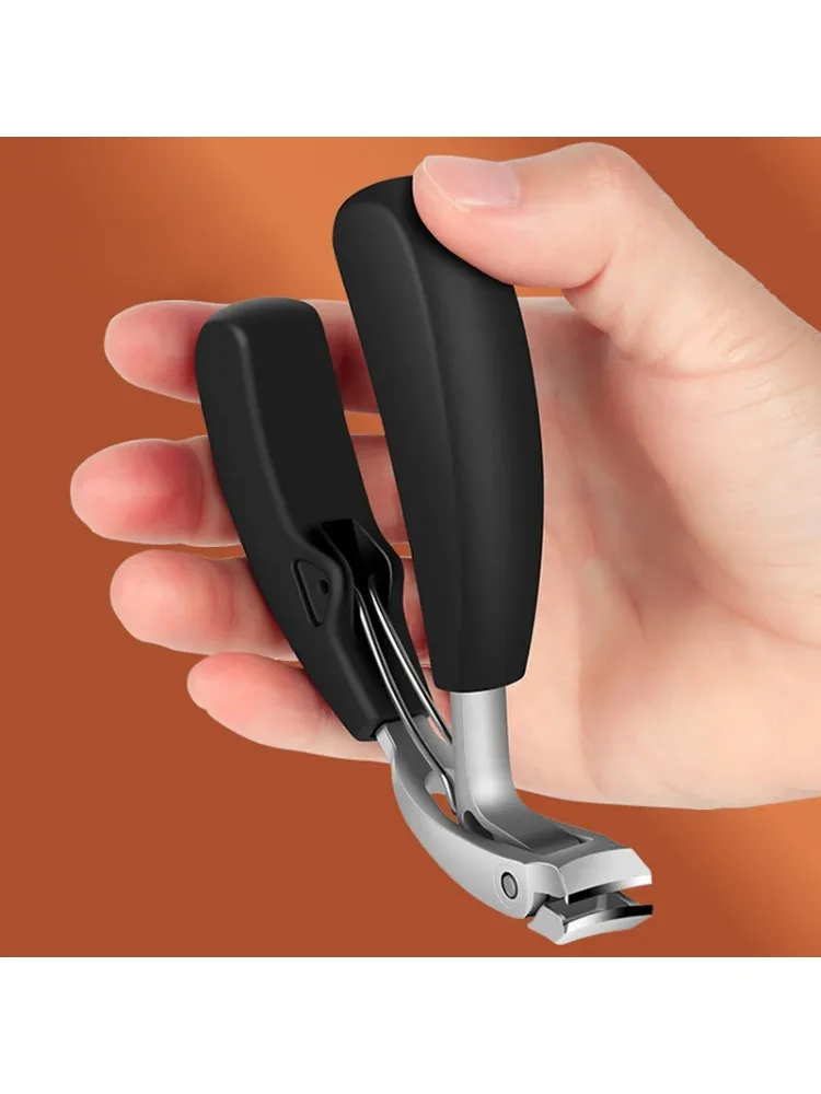 Coupe-ongles robuste, empêche les éclaboussures, large coupe-ongles épais et dur, lame en Arc, outils de ciseaux de manucure