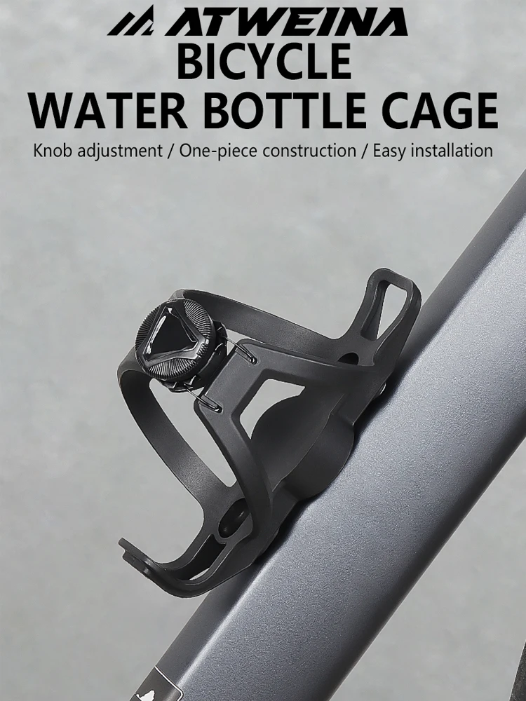 AliExpress Universal Adjustable Bike Bottle Cage 68-90mm ATWEINA Water Bottle Holder with Integrated AirTag Case