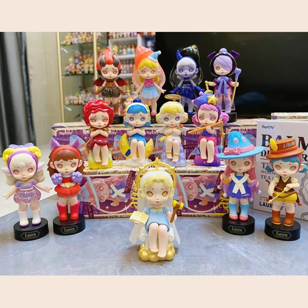 

Laura Man and Wolf Tea Party Series Blind Box Kawaii Anime Doll Mystery Box Action Figures Surprise Bag Desktop Decorat Gift Toy
