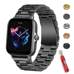 20mm/22mm band For Amazfit GTS/2/3/4/2e/GTS2 Mini/GTR2/2e/stratos/3/4/47 stainless steel Watch Bracelet correa Amazfit bip strap
