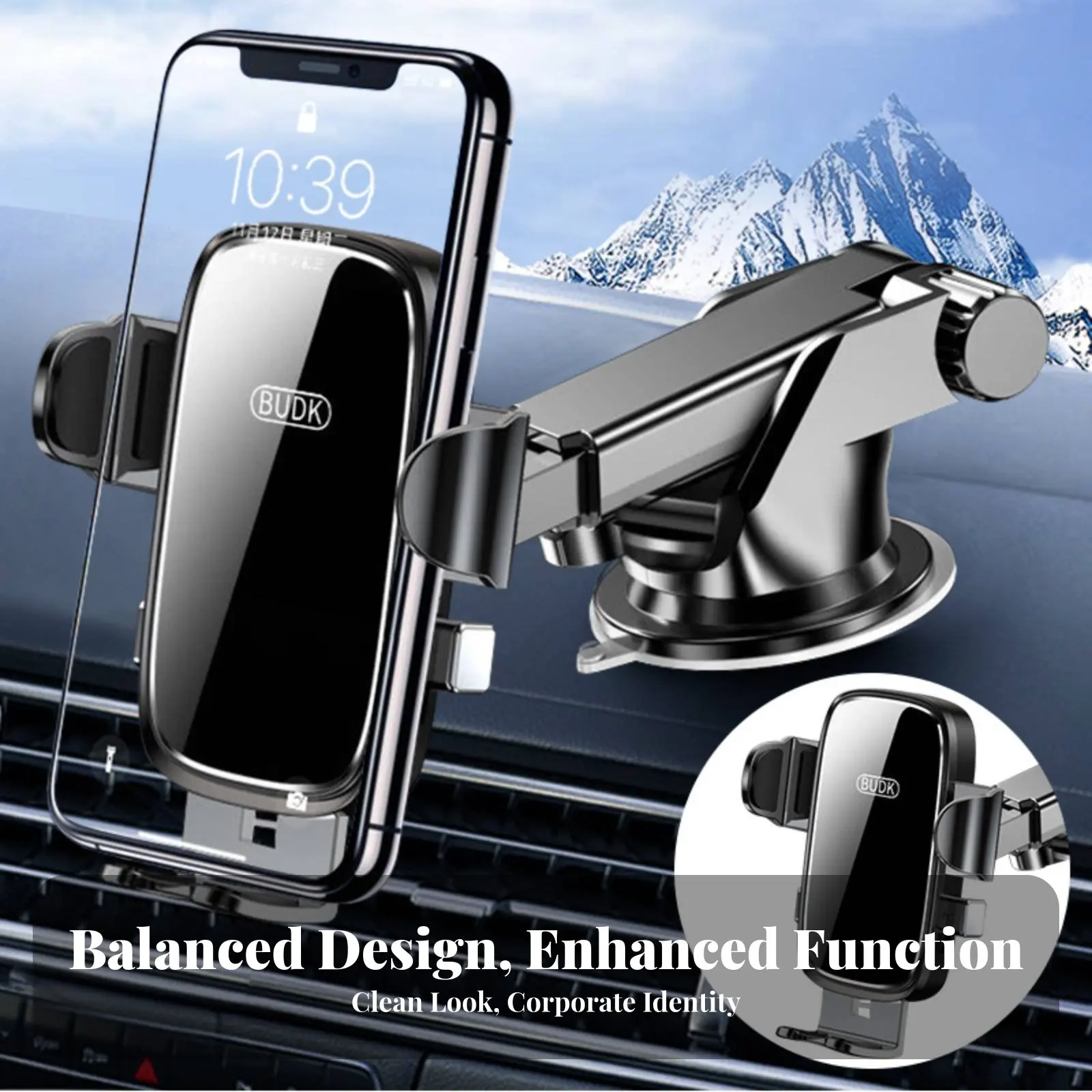 

Suction Disc Car Ph Single Holder Anti-Movement Air Vent Ph Single Mount Multi-Functional Stable Grip for Commuters, Windshield