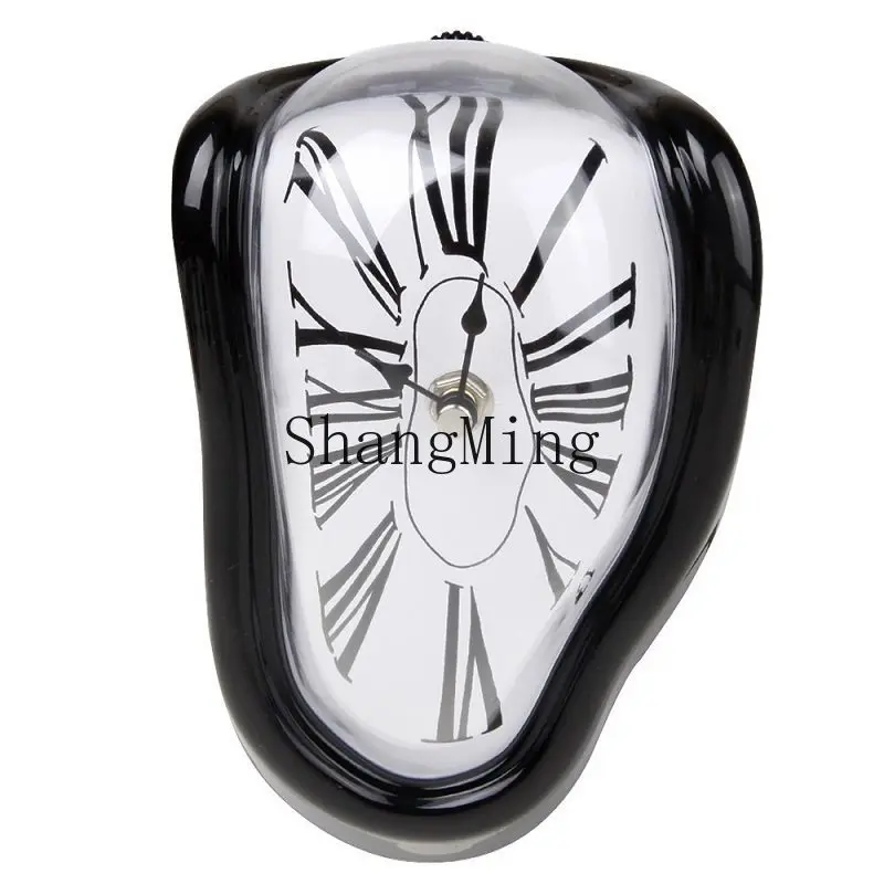 

DSA Creative Right Angle Bending Twist Clock Personality Melt Home Living Room Decoration Electronic Clock