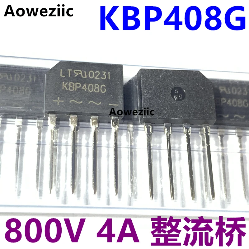 KBP408G 4A 800V Direct Plug KBP408 Rectifier Bridge Flat Leg Long Leg Brand New Original