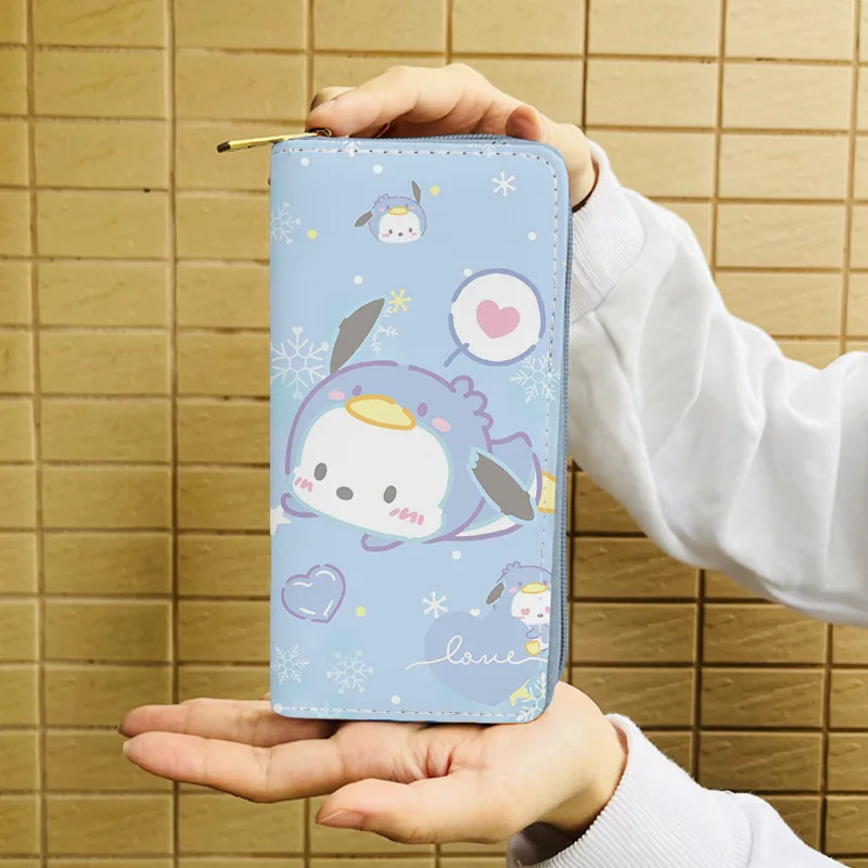 Cute Kawaii Sanrio Toy Purse Pochacco Cartoon Coin Purse Plush Storage Bag Girls Birthday Gifts Large Capacity Holiday Gifts