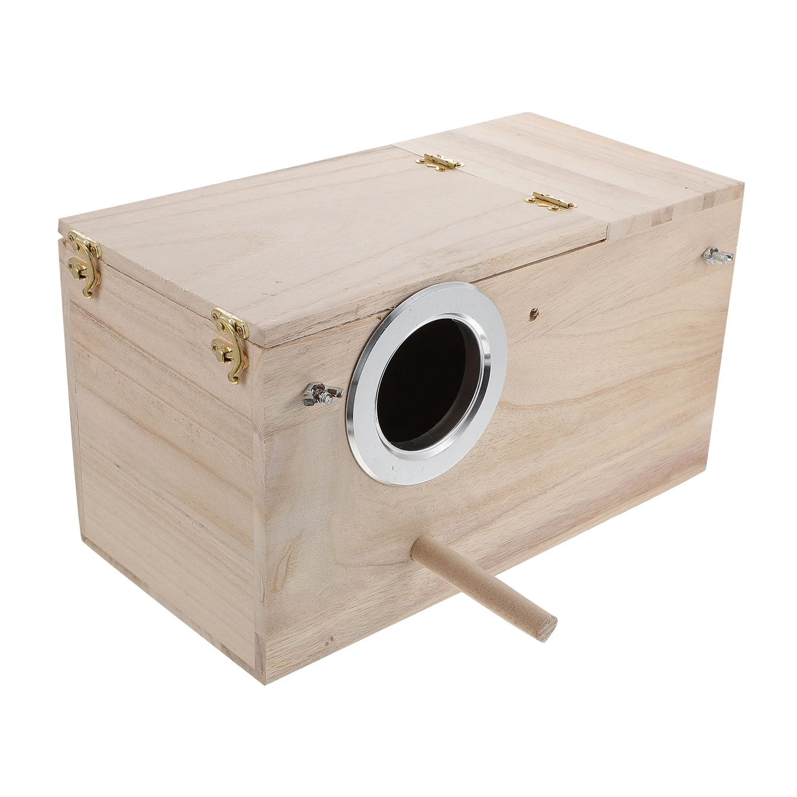 

Large Wooden Parrot Breeding Box Left Opening Outdoor Bird Protection Rain Wind Cats Rodents Wild Bird Nesting Holder