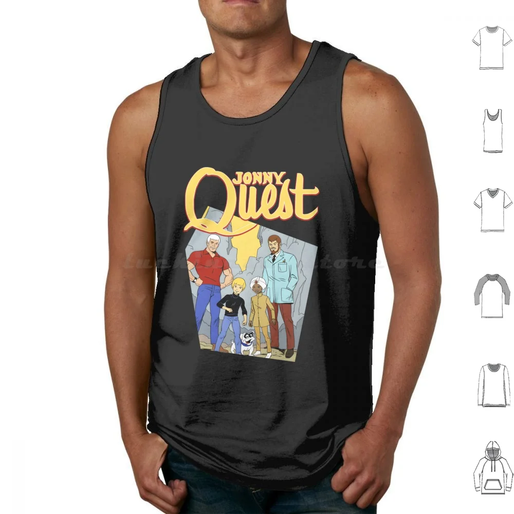 Jonny Quest Tank Tops Vest Sleeveless Cartoon Cartoons Hanna Barbera Jonny Mystery Machine Vintage Spaceghost Jonny Quest Sb1