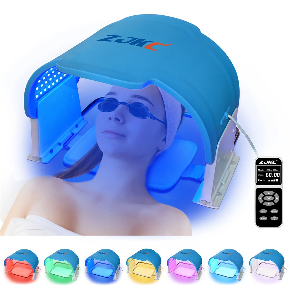 ZJKC-Masque facial à lumière LED, photothérapie, appareil de beauté, 990 perles, luminothérapie photonique, éclaircir la pigmentation, améliorer le teint de la peau