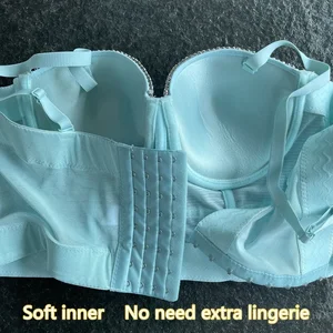 Kadınlar için sütyen seksi el yapımı taklidi korse, festival giyim-bayan-push-up sütyen, kadın üstleri, kıyafetler, gotik şekillendirici sütyen-vintage 8 en çok satan, spor sutyeni, kristal-no. 5