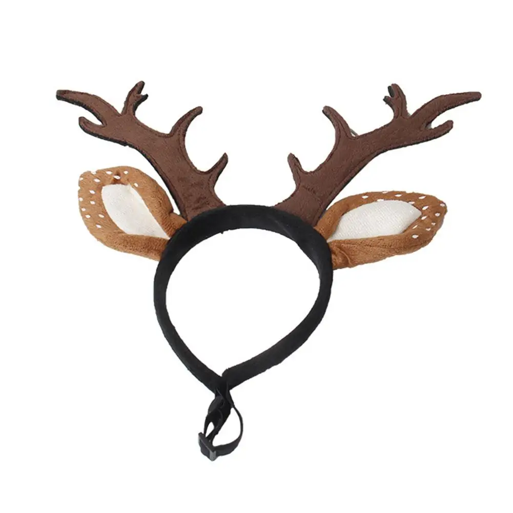 Natal chifre bandana cão antler bandana natal headwear para filhote de cachorro rena trajes para animais de estimação acessórios para coelhos pe w2s3