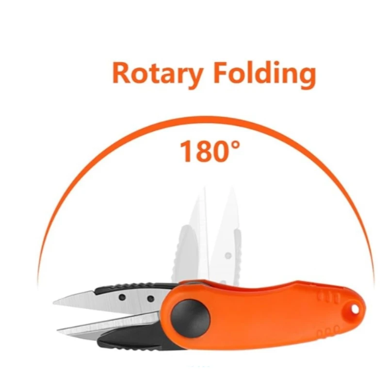 Portable Folding Fishing Line Cut Clipper Fishing Scissor Thread Cutters Fishing Tools Can Be Placed on A Keychain or Lanyard