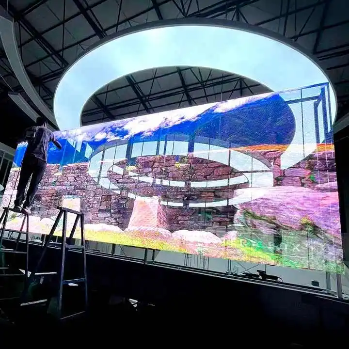 Ultra-Thin 3D Transparent LED Display High Brightness Glass Window for Advertising