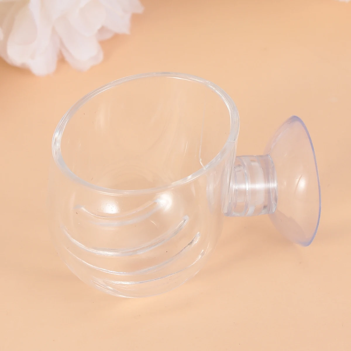 

1pc Automatic Feeder Cup Transparent Feeding Cup Fish Tank Pet Supplies Warm Food Dish Durable Acrylic