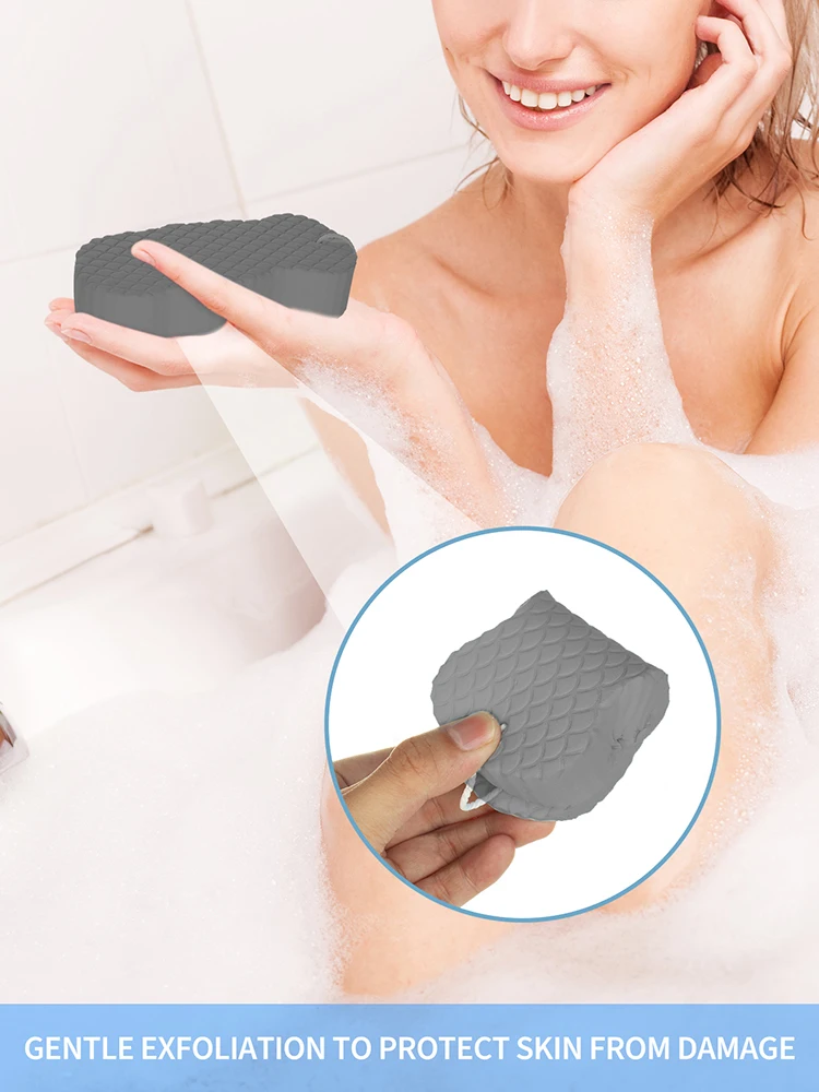 Super Soft Exfoliating Bath Sponge Ultra Soft Exfoliating Sponge Shower Brush Soft Body Scrubber Bath Exfoliating Scrub Sponge