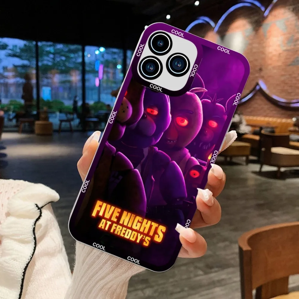 Hot Movie F-Five N-Nights at F-Freddy's Phone Case For iPhone 11 12 Mini 13 14 15Pro Max Transparent Shell